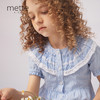 【纯棉薄衬衫】21年夏季新品女童100%棉衬衫时尚荷叶边撞色上衣 商品缩略图0