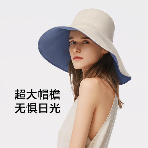 【环绕式防护 修饰脸型】蕉下防护帽女双面百搭渔夫帽大帽檐遮脸太阳帽子夏防自外线遮阳帽 商品图3