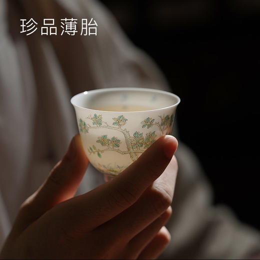 【复刻 清康熙五彩十二花神杯】月月花事 瑰映如茵 商品图3