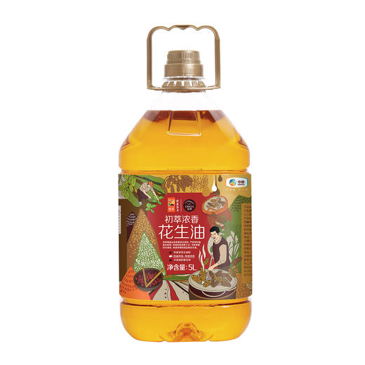 中粮初萃 压榨一级浓香花生油5L 中粮食用油 商品图3