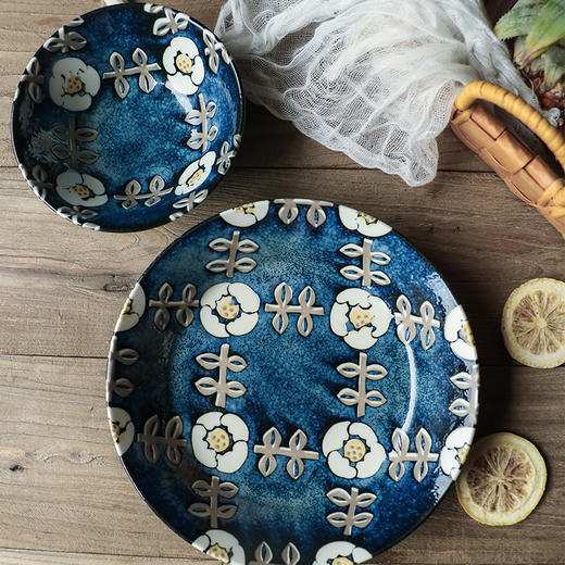 【AITO】日本原产 美浓烧Nordic Flower陶瓷碗碟 晚晴 商品图2