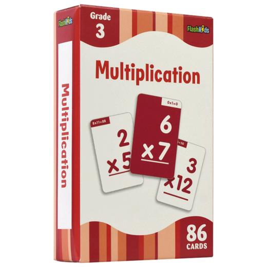 乘法运算 趣味学习闪卡 英文原版 Multiplication Flash Kids Flash Cards 儿童数学运算启蒙 英文版进口英语亲子互动便携卡片 商品图0