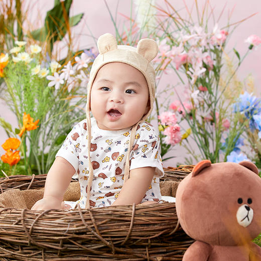 英氏婴儿连体衣短袖哈衣爬服夏季YZJAJ21003A01 YZJAJ21004A01 商品图2