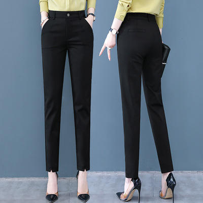 YS- 2115 白色哈伦裤女春夏季2021新款高腰显瘦西装裤子休闲女裤职业小脚裤 商品图5