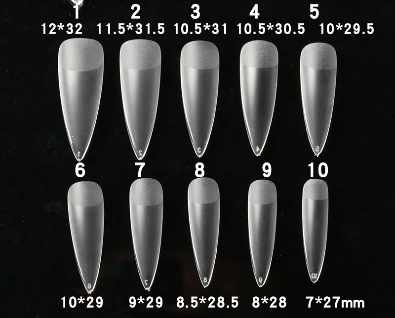 透明.磨砂无痕甲片504片  多款可选 全号.单号 补充装