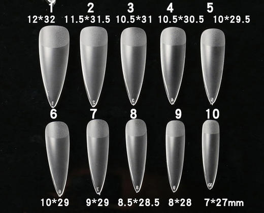 透明.磨砂无痕甲片504片  多款可选 全号.单号 补充装 商品图0