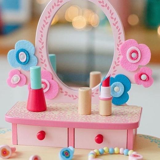 DJECO角色扮演过家家木制玩具梳妆台弗洛拉的梳妆台 商品图1