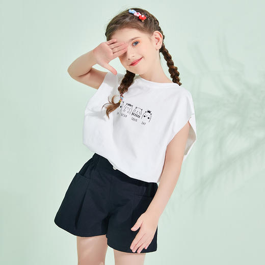 【爆款特价】龙之涵 亲子款女童花苞腰纯棉短裤 水洗棉布料 100%棉 婴幼儿A类标准 商品图13