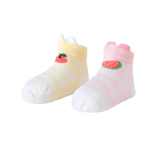 英氏婴幼儿短袜男女宝可爱薄袜2双装YIWAJ21046A01 YIWAJ21047A01 商品图4