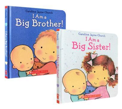 I Am a Big Brother/Sister 我是大哥哥大姐姐精装2册 二胎教育 英文原版儿童认知启蒙情商学习 亲子互动绘本 Caroline Jayne 商品图0