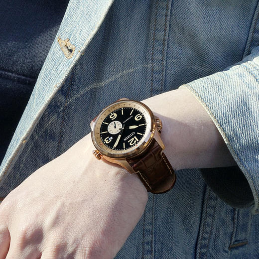 西铁城日本官方正品新FF系列飞行军旅风皮带机械男表NJ0143-19E 商品图3