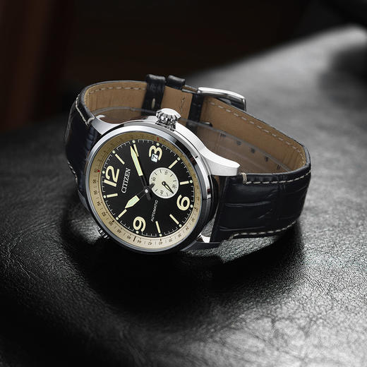 西铁城日本官方正品新FF系列飞行军旅风皮带机械男表NJ0140-17E 商品图7