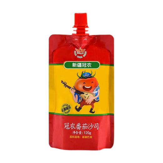 【新疆冠农番茄沙司】120g*3*5袋，精选新疆巴州优质红熟番茄，坚持番茄原味和口感，不添加防腐剂和色素，一袋多用，百搭百好吃 商品图4
