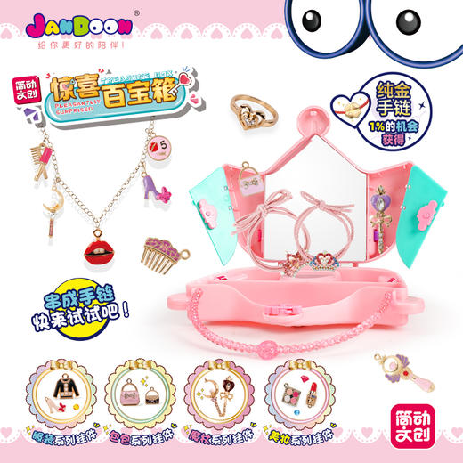 简动惊喜皇冠手提包JD-66771惊喜盲盒百宝箱女孩过家家首饰玩具 商品图2