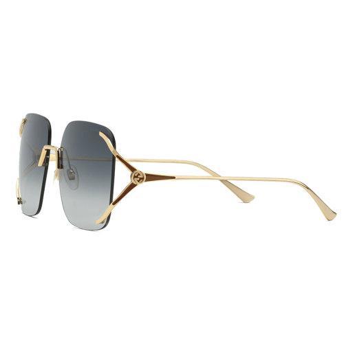 GUCCI/古驰 2021年新款 女士灰色方形金属太阳镜 610393I33308017 商品图0
