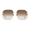 GUCCI/古驰 2021年新款 女士棕色方形金属太阳镜 610393I33308025 商品缩略图1