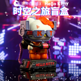 【两盒送展示】Hellokitty凯蒂猫手办盲盒女孩赛博朋克公仔玩偶摆件拼插玩具积木潮昇