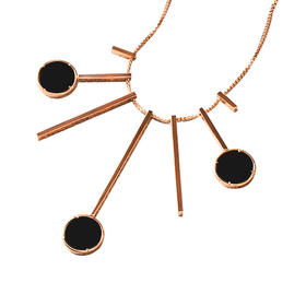 天然墨翡翠三圆项链 Tracey Chen