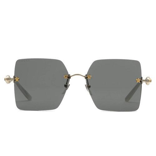 GUCCI/古驰 2021年新款 女士灰色方形金属太阳镜  ?610402I33308117 商品图1