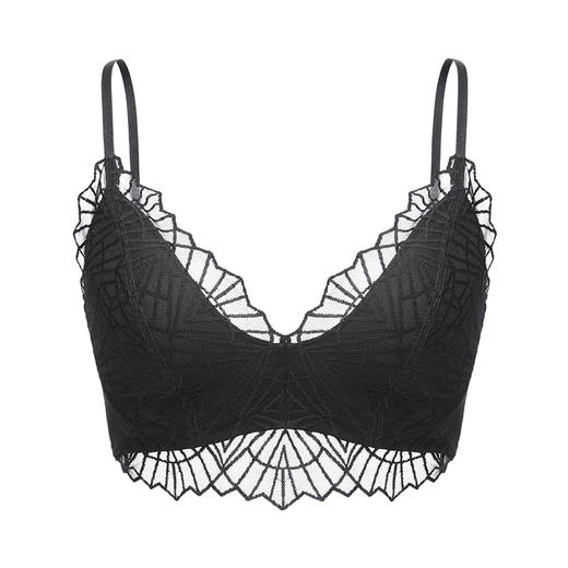 奶糖派大露背大罩杯美背内衣大胸显小性感蕾丝承托大胸大码内衣女 商品图1