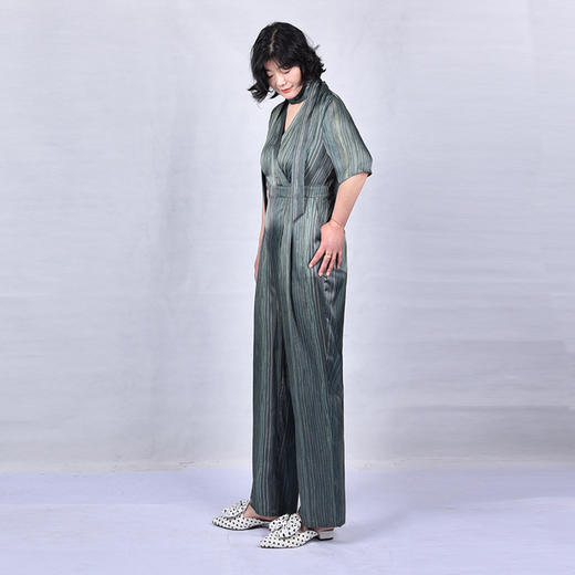 圣三利女装新春夏季气质条纹连体裤SL2016157 商品图1