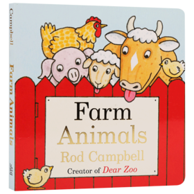 农场动物 英文原版绘本 Farm Animals 儿童英语启蒙纸板书 英文版进口原版书籍 Rod Campbell
