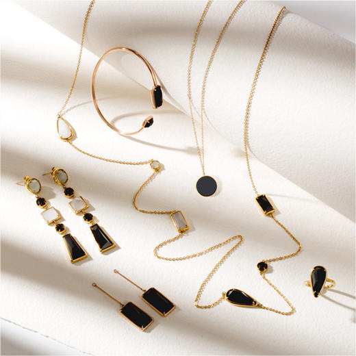 天然墨翡圆形时尚长链 台湾设计师品牌Tracey Chen 商品图3