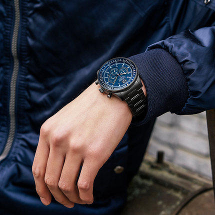 西铁城日本官方正品新FF系列飞行风光动能钢带夜光男表CA4505-80L 商品图5