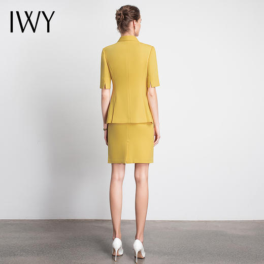IWY/新品女士西装西裤半裙黄色套装职业装气质休闲名媛C10346+P3P1S10226 商品图8