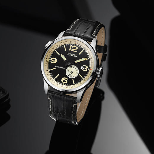 西铁城日本官方正品新FF系列飞行军旅风皮带机械男表NJ0140-17E 商品图3