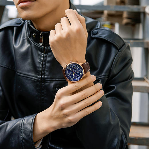 西铁城日本官方正品新FF系列飞行军旅风皮带钢带光动能男表CA4503-18L 商品图4