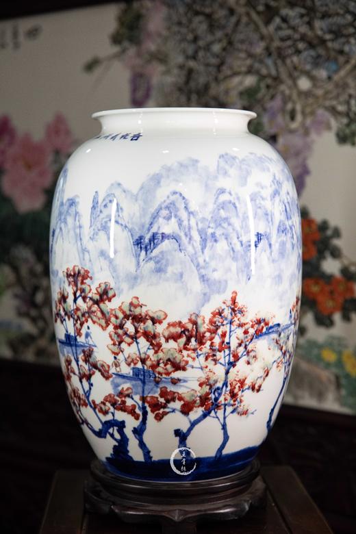 青花釉里红杏花村雨江南 商品图2