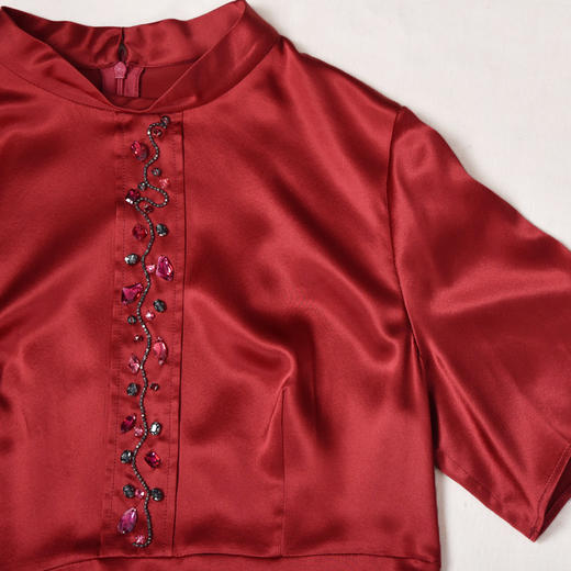 圣三利女装新夏季中长款气质桑蚕丝连衣裙SL2027163 商品图3