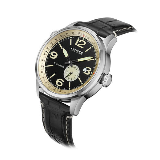 西铁城日本官方正品新FF系列飞行军旅风皮带机械男表NJ0140-17E 商品图2