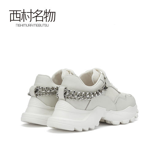 西村名物专柜老爹鞋女ins潮牛皮革网红休闲运动小白鞋T21AM15061 商品图3