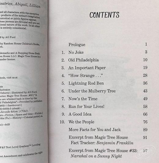 【中商原版】Magic Tree House 32 To the Future Ben Franklin 神奇树屋第一季32 儿童初级章节书故事小说 英文原版小初文学 商品图6