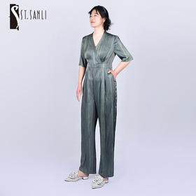 圣三利女装新春夏季气质条纹连体裤SL2016157