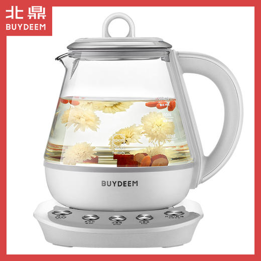 北鼎K11多功能养生壶 肖特玻璃小容量花茶壶 办公室小型煮茶器1L 商品图0