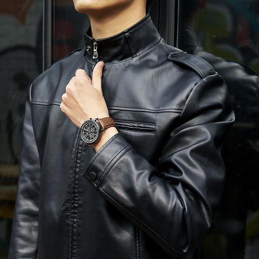 西铁城日本官方正品新FF系列飞行军旅风皮带钢带光动能男表CA4505-12E 商品图2