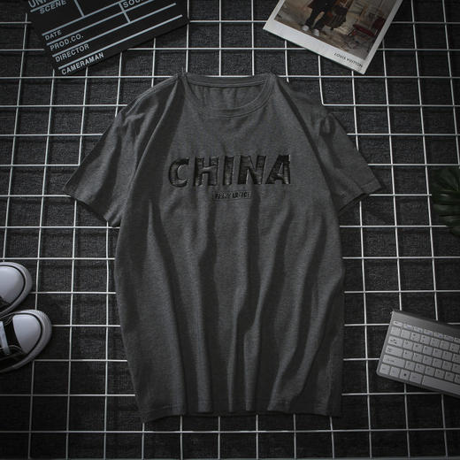 一口价【新款DH】 夏季大依优型短袖T恤胖子加肥弹力透气网眼大码男装半袖 商品图4