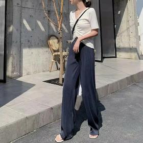 【时尚百搭阔腿裤】皱阔腿裤 质感亲肤 宽松版型 时尚简约百搭