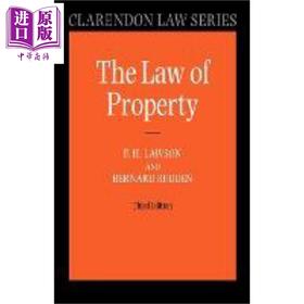 【中商原版】财产法 Law of Property 英文原版 F H Lawson