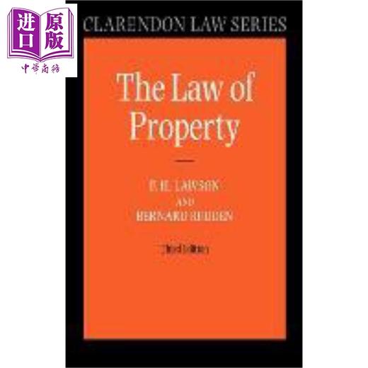 【中商原版】财产法 Law of Property 英文原版 F H Lawson 商品图0