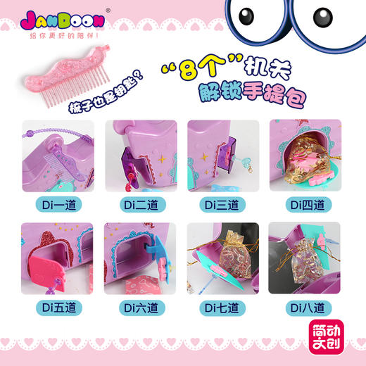 简动惊喜皇冠手提包JD-66771惊喜盲盒百宝箱女孩过家家首饰玩具 商品图4