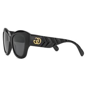 GUCCI/古驰 2021年新款 女士黑色/灰色猫眼塑料太阳镜 642985J16911012