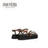 西村名物2021夏季新款仙女风柳丁时装凉鞋女罗马鞋百搭气质T21BG23351 商品缩略图2