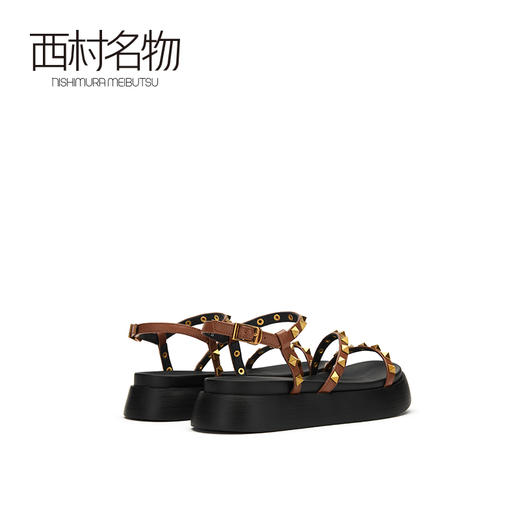 西村名物2021夏季新款仙女风柳丁时装凉鞋女罗马鞋百搭气质T21BG23351 商品图2