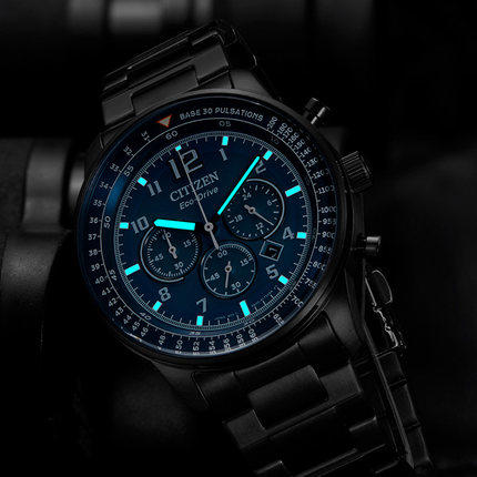 西铁城日本官方正品新FF系列飞行风光动能钢带夜光男表CA4505-80L 商品图3