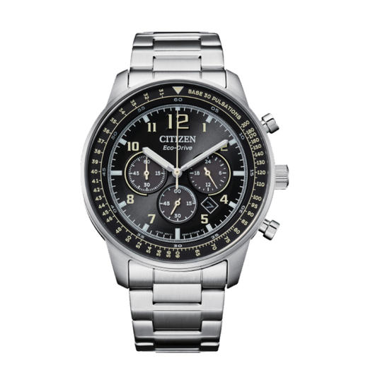 西铁城日本官方正品新FF系列飞行军旅风皮带钢带光动能男表CA4500-83E 商品图9