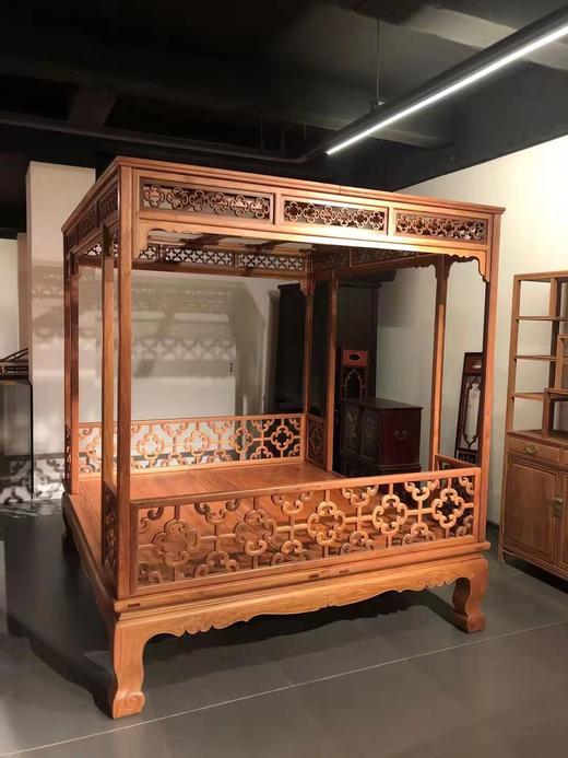 红桥红  家具严选  缅甸花梨（大果紫檀）  【193 经典明式 八柱架子床】 商品图3